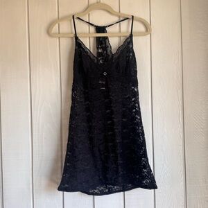 In Bloom Black Lace Nighty